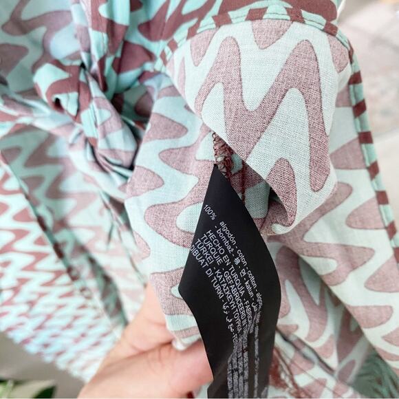 Zara Retro Printed Tie Front Tunic Coverup - Picture 8 of 12